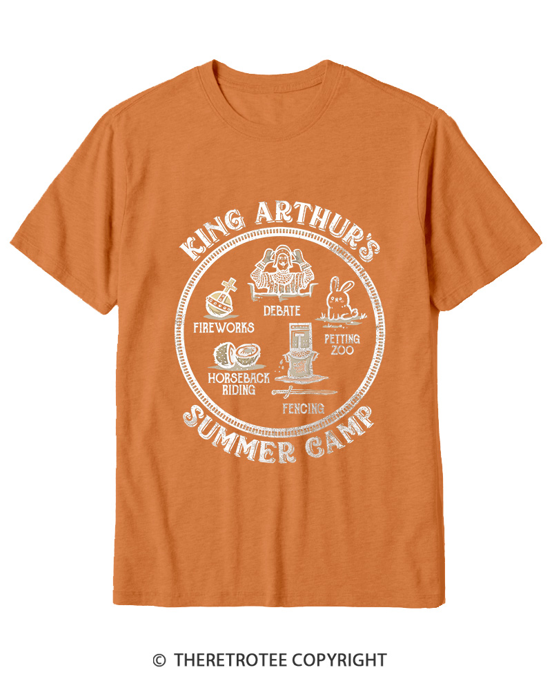 TheRetroTee King Arthur's Summer Camp 1970s Cotton T-Shirt