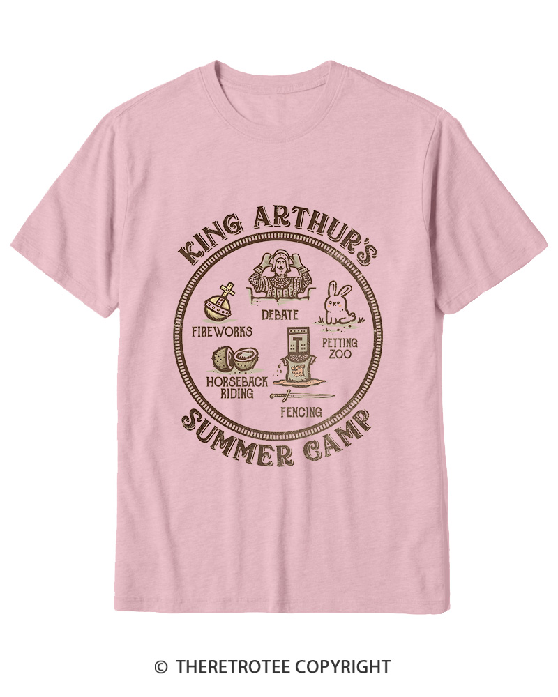 TheRetroTee King Arthur's Summer Camp 1970s Cotton T-Shirt