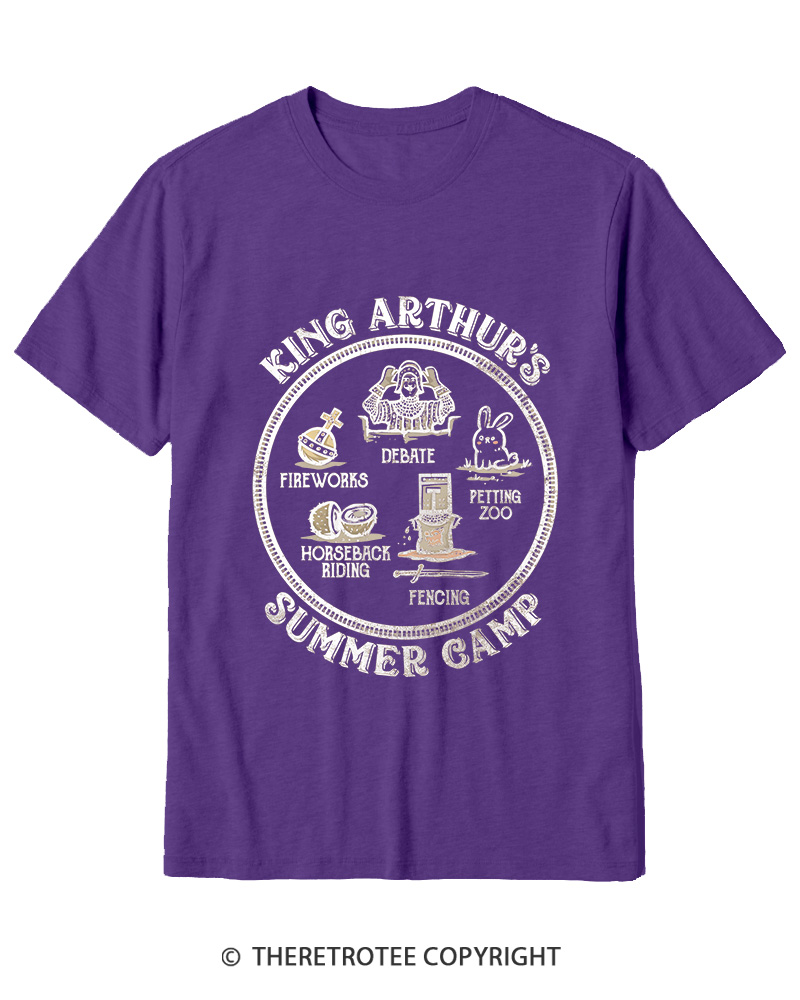 TheRetroTee King Arthur's Summer Camp 1970s Cotton T-Shirt