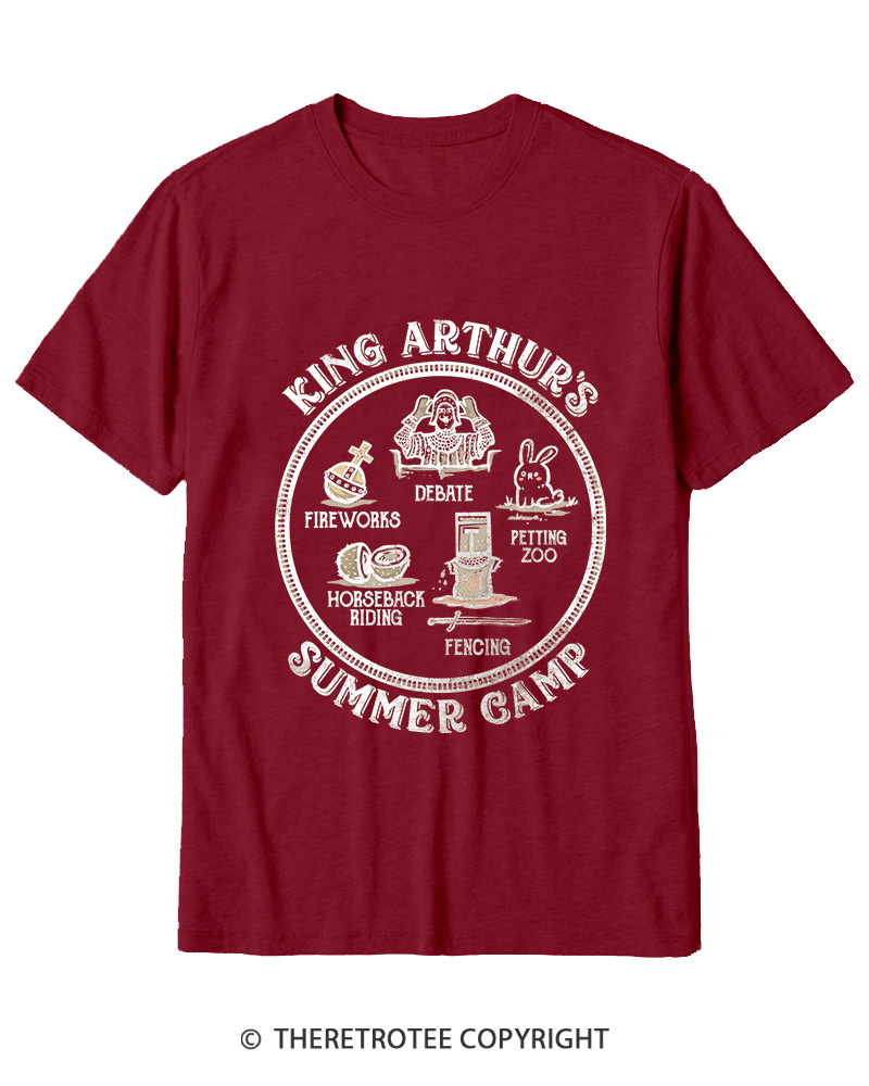 TheRetroTee King Arthur's Summer Camp 1970s Cotton T-Shirt