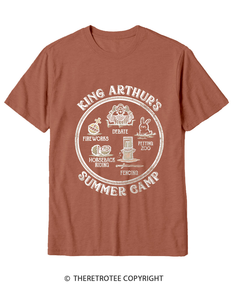 TheRetroTee King Arthur's Summer Camp 1970s Cotton T-Shirt