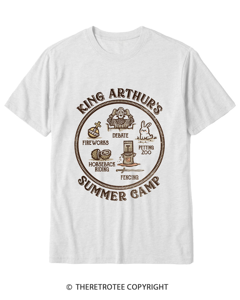 TheRetroTee King Arthur's Summer Camp 1970s Cotton T-Shirt
