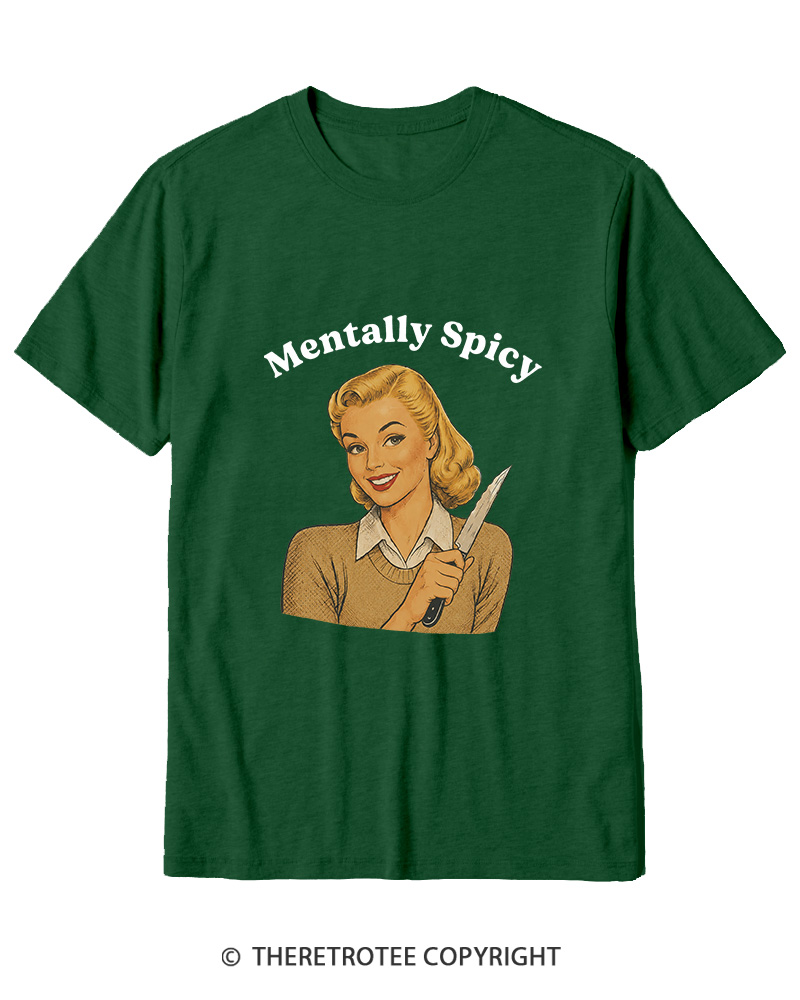 TheRetroTee Mentally Spicy 1950s Cotton T-Shirt