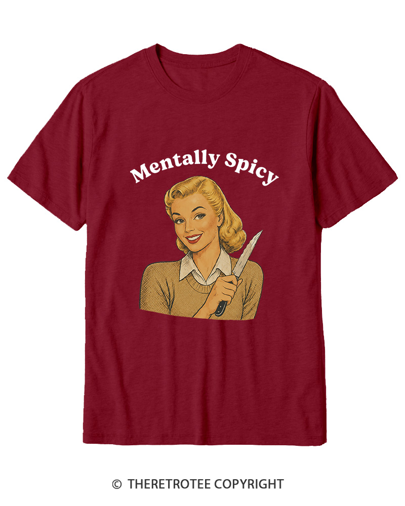 TheRetroTee Mentally Spicy 1950s Cotton T-Shirt