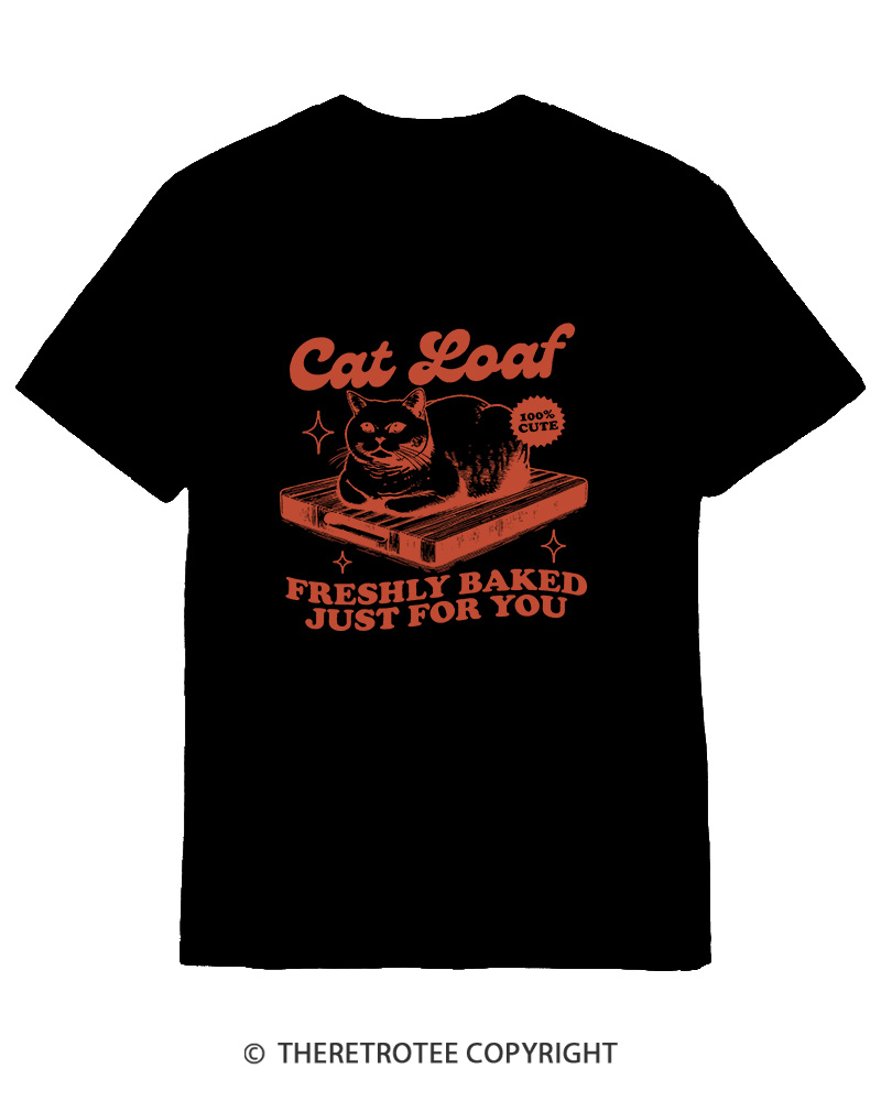 TheRetroTee Cat Loaf 2010s Cotton T-Shirt
