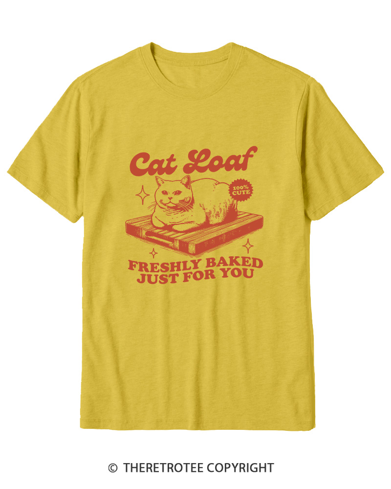 TheRetroTee Cat Loaf 2010s Cotton T-Shirt