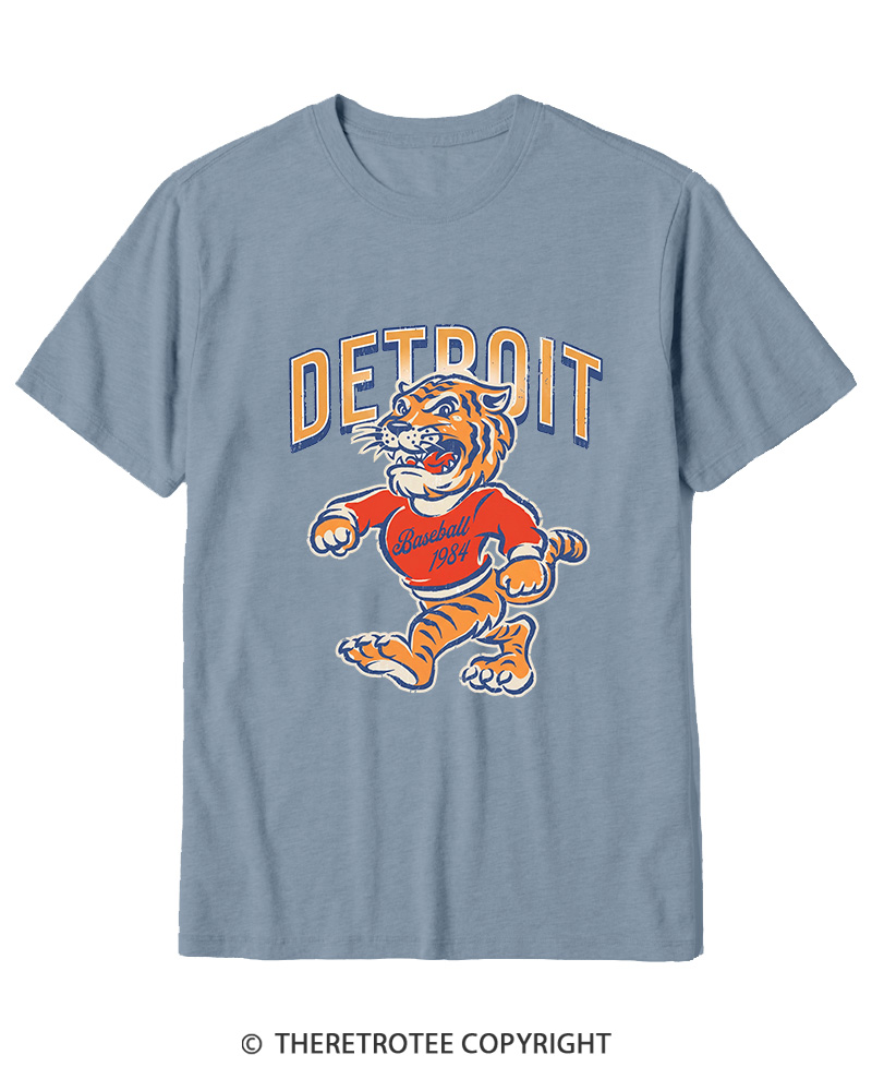 TheRetroTee Vintage Detroit Baseball Cotton T-Shirt