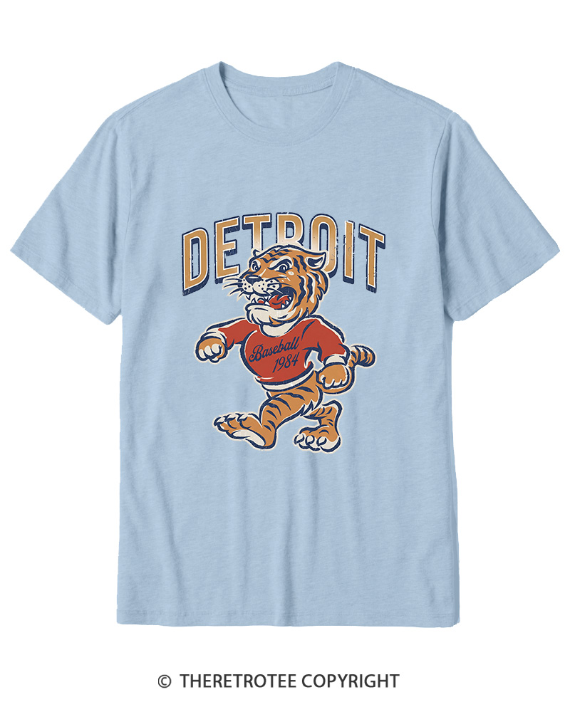 TheRetroTee Vintage Detroit Baseball Cotton T-Shirt