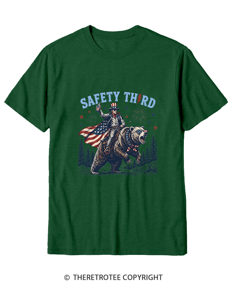 TheRetroTee Safety Third 1950s Cotton T-Shirt
