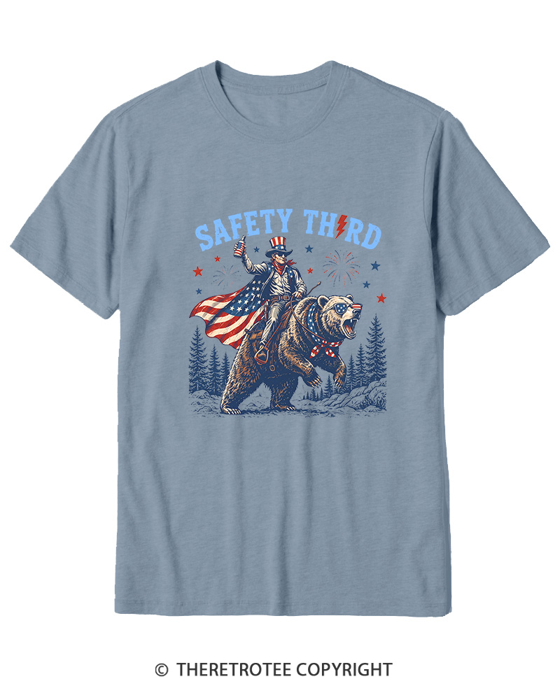 TheRetroTee Safety Third 1950s Cotton T-Shirt