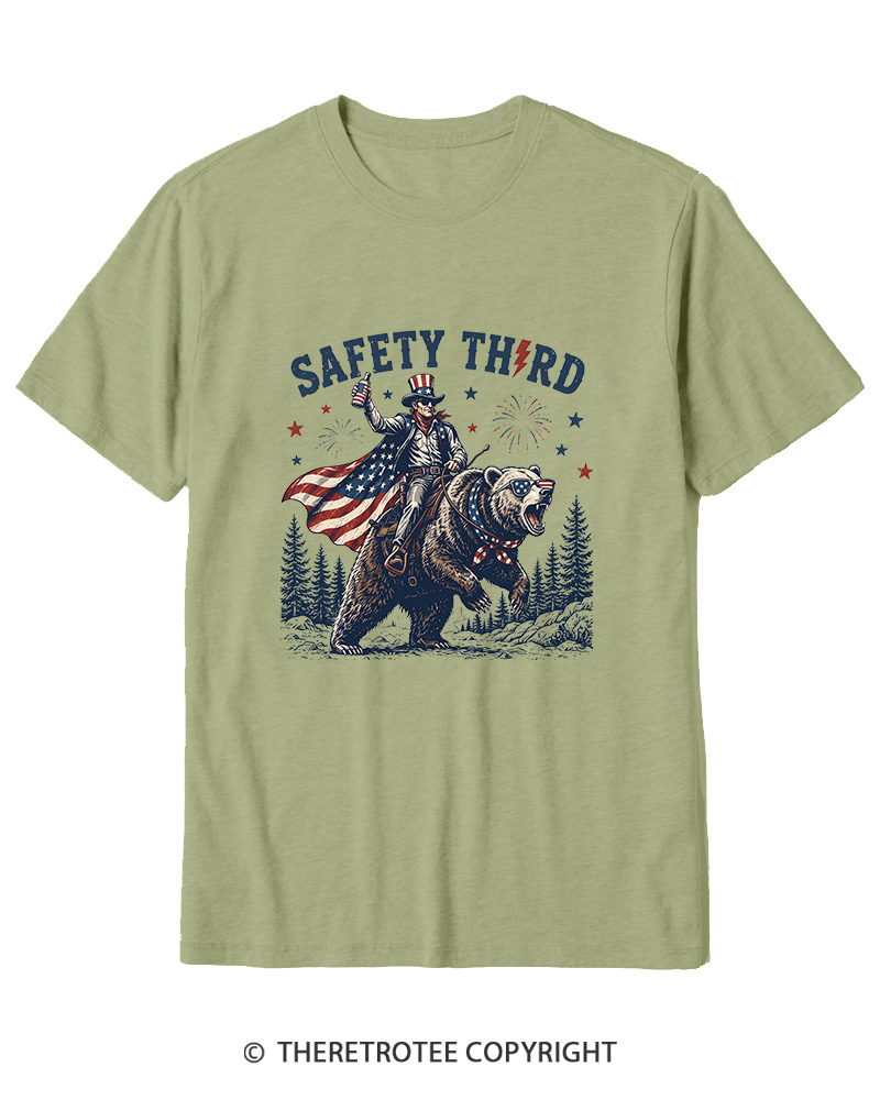 TheRetroTee Safety Third 1950s Cotton T-Shirt