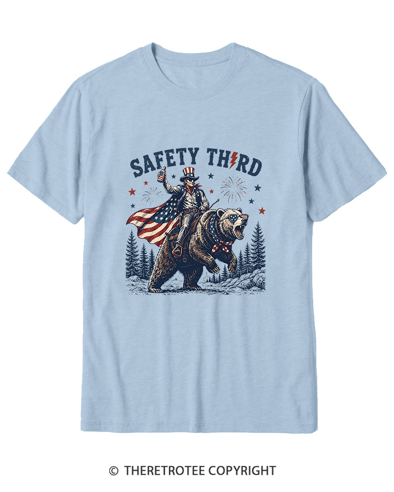 TheRetroTee Safety Third 1950s Cotton T-Shirt
