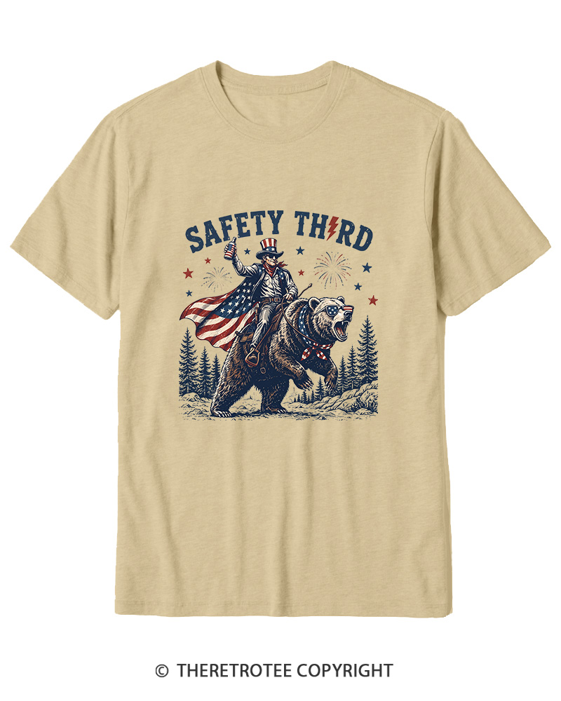TheRetroTee Safety Third 1950s Cotton T-Shirt
