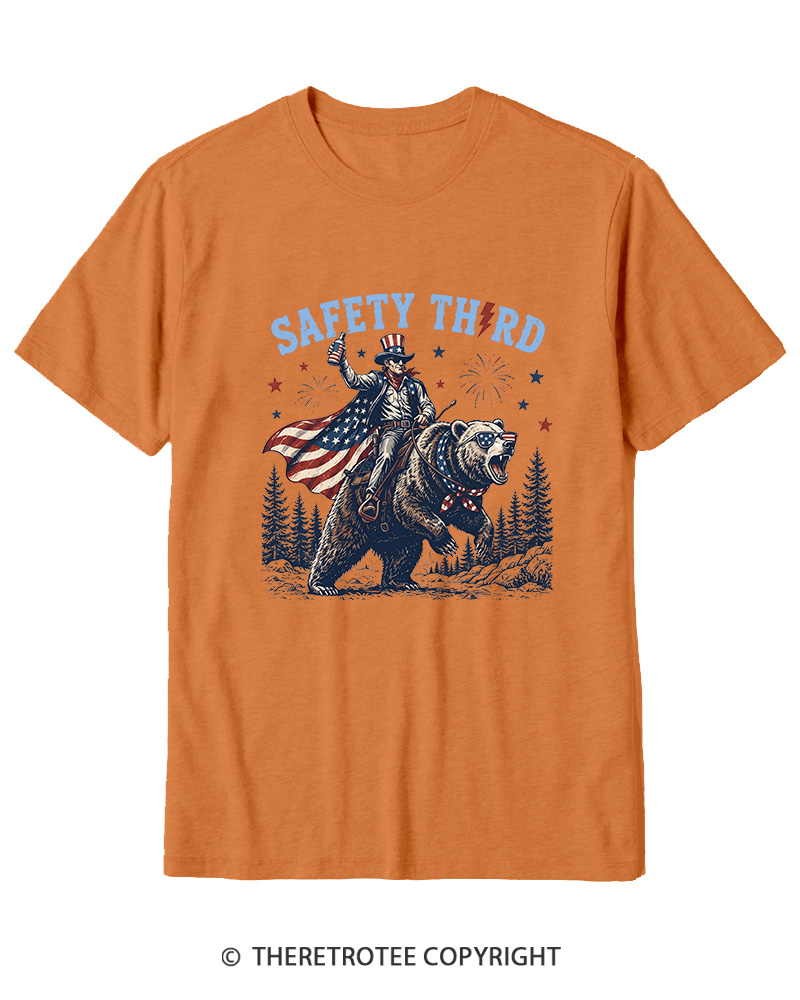 TheRetroTee Safety Third 1950s Cotton T-Shirt