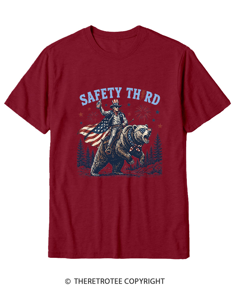 TheRetroTee Safety Third 1950s Cotton T-Shirt