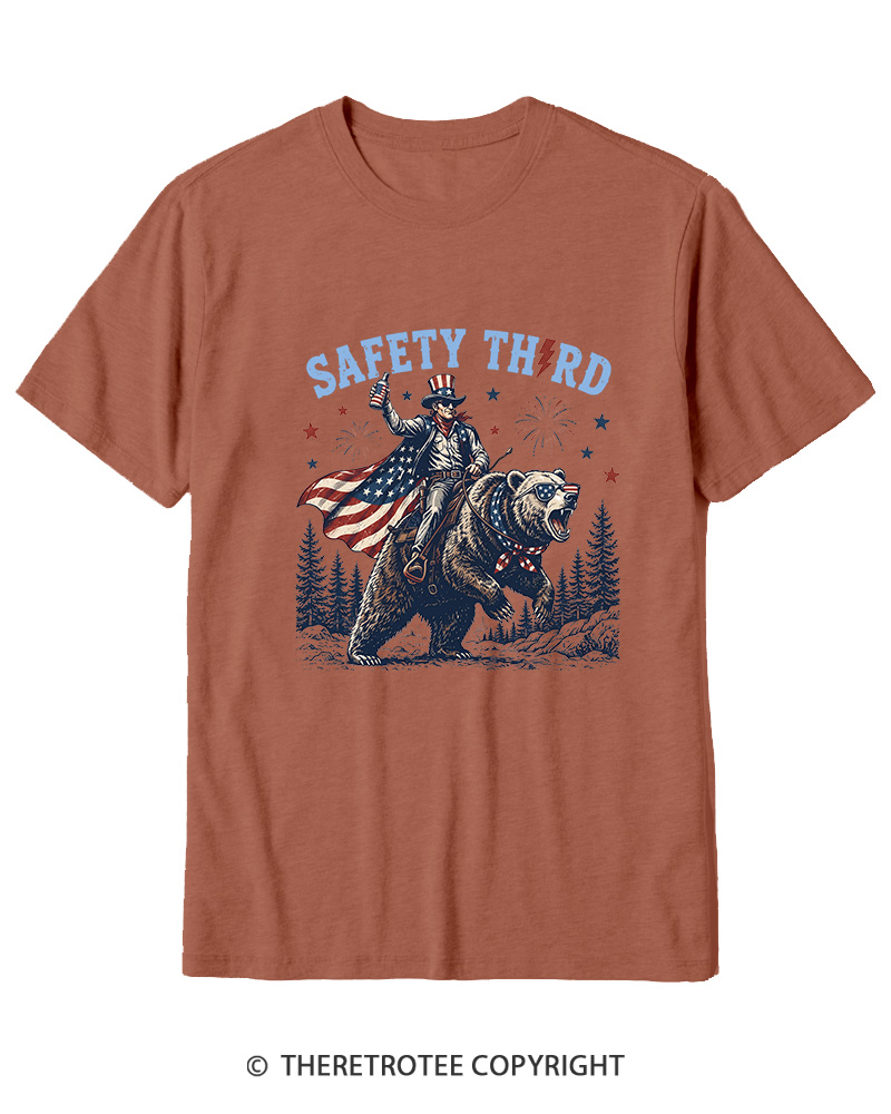 TheRetroTee Safety Third 1950s Cotton T-Shirt