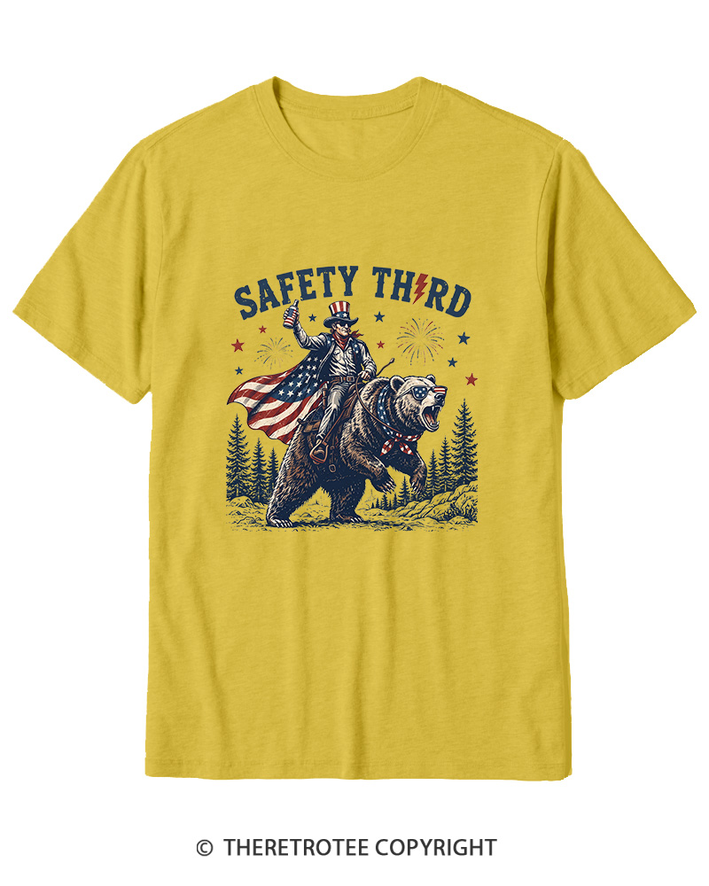 TheRetroTee Safety Third 1950s Cotton T-Shirt