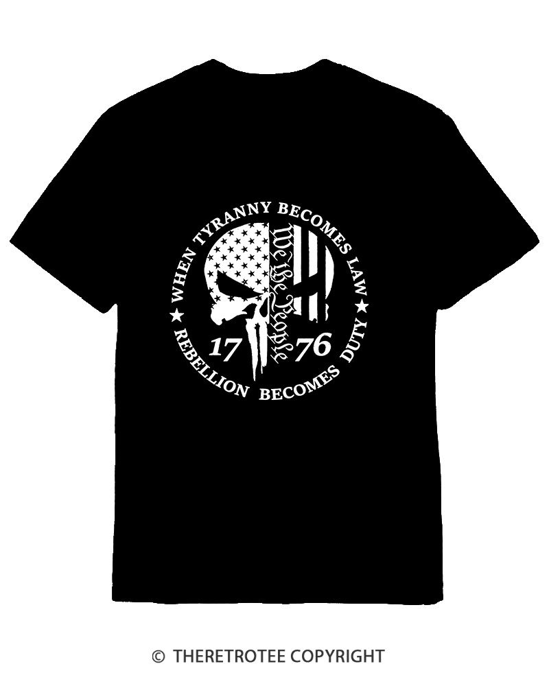 TheRetroTee When Tyranny Becomes Law 1776 Cotton T-Shirt
