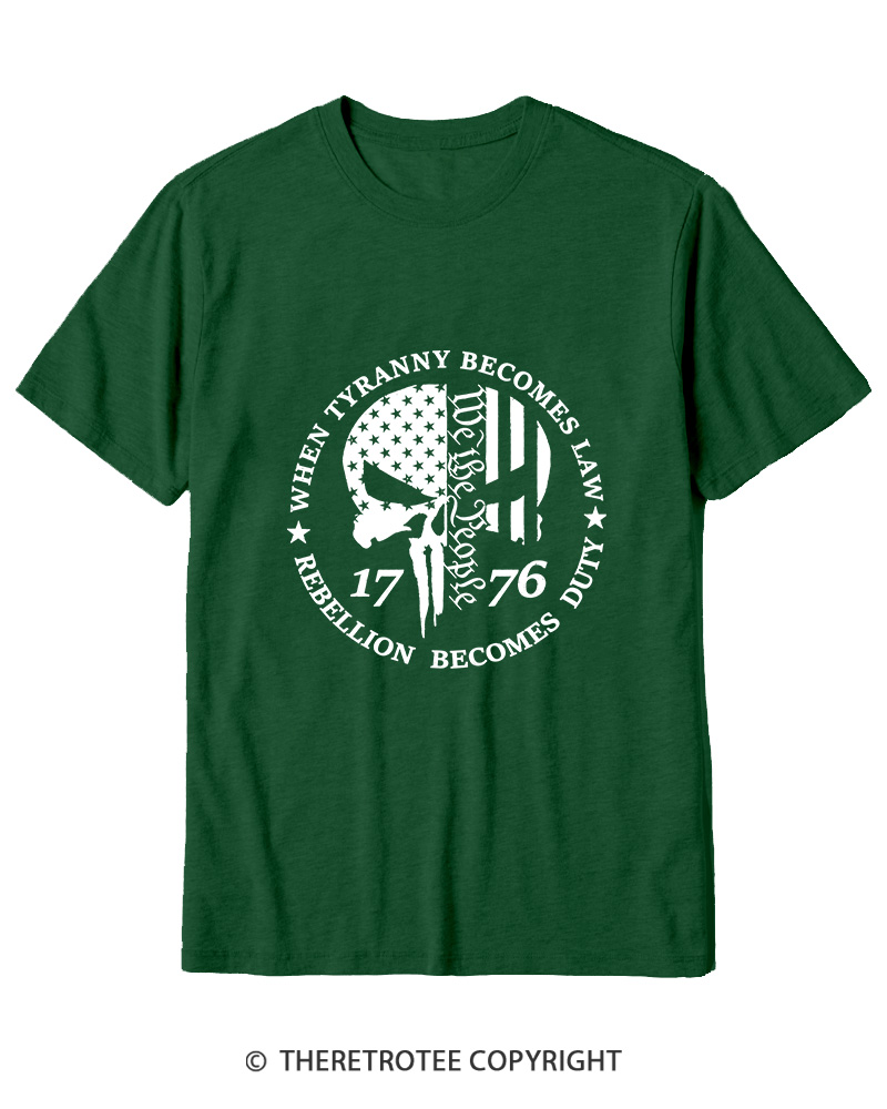 TheRetroTee When Tyranny Becomes Law 1776 Cotton T-Shirt