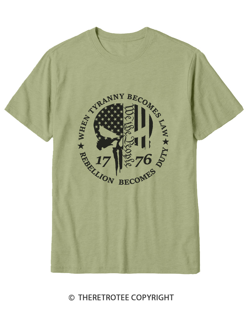TheRetroTee When Tyranny Becomes Law 1776 Cotton T-Shirt