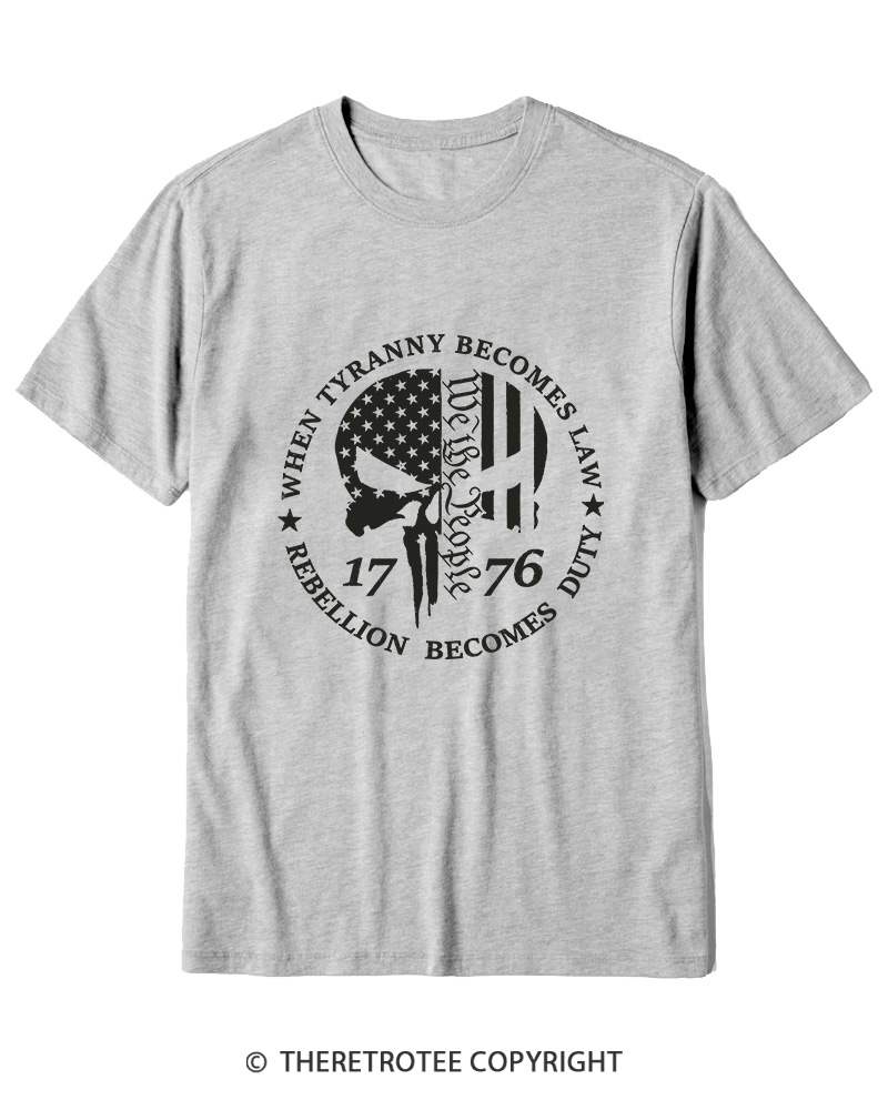TheRetroTee When Tyranny Becomes Law 1776 Cotton T-Shirt
