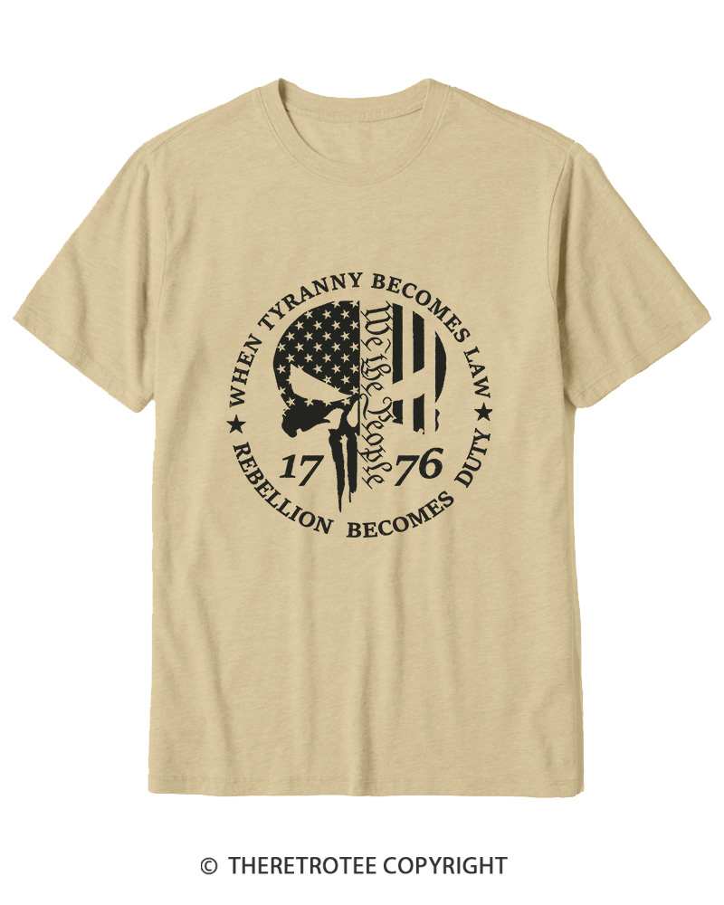 TheRetroTee When Tyranny Becomes Law 1776 Cotton T-Shirt