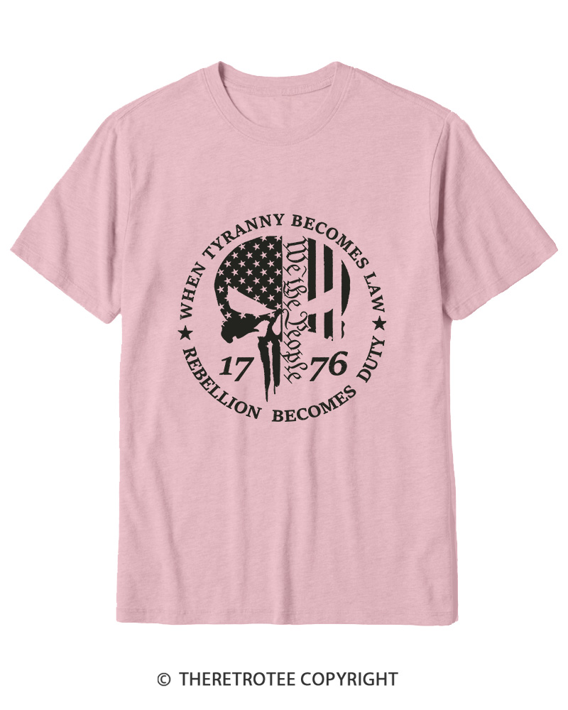 TheRetroTee When Tyranny Becomes Law 1776 Cotton T-Shirt