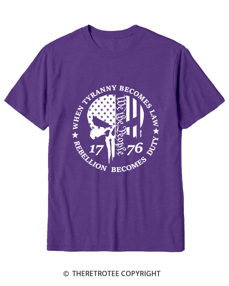 TheRetroTee When Tyranny Becomes Law 1776 Cotton T-Shirt