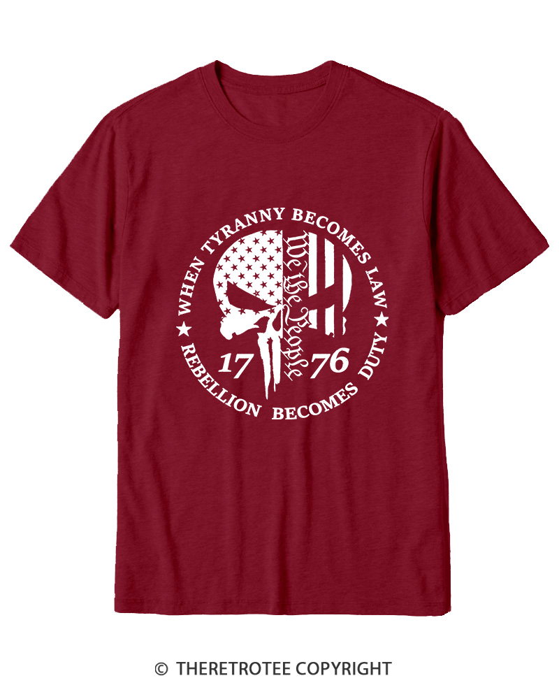 TheRetroTee When Tyranny Becomes Law 1776 Cotton T-Shirt