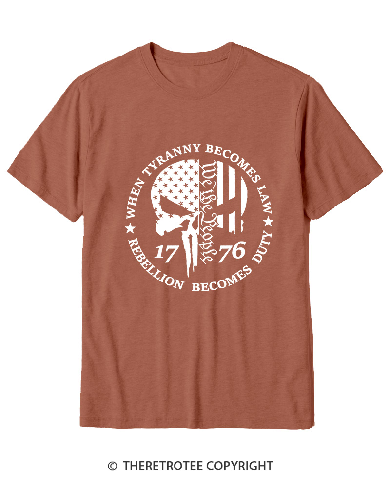 TheRetroTee When Tyranny Becomes Law 1776 Cotton T-Shirt