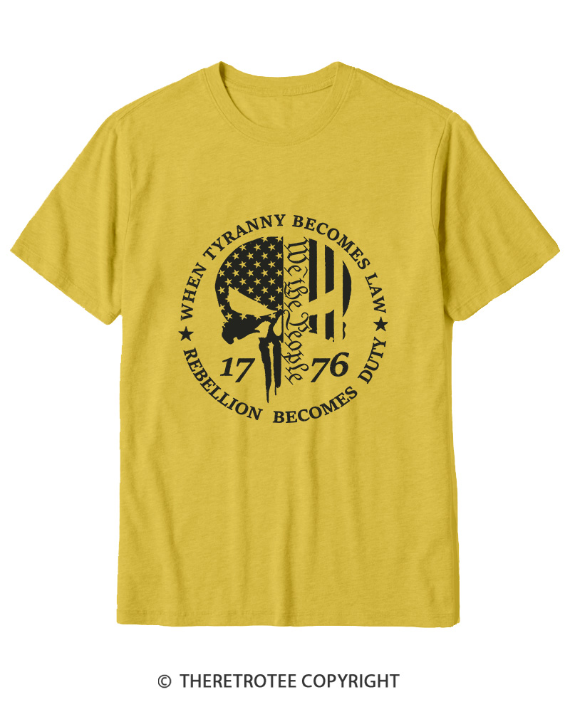 TheRetroTee When Tyranny Becomes Law 1776 Cotton T-Shirt