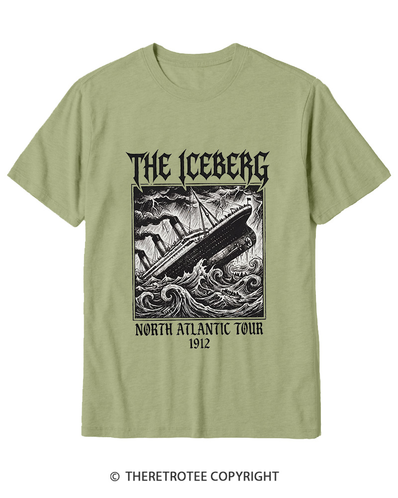 TheRetroTee The Iceberg North Atlantic Tour 1912 Cotton T-Shirt