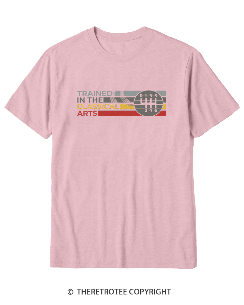 TheRetroTee Trained In The Classical Arts Speed Manual Transmission 1980s Cotton T-Shirt