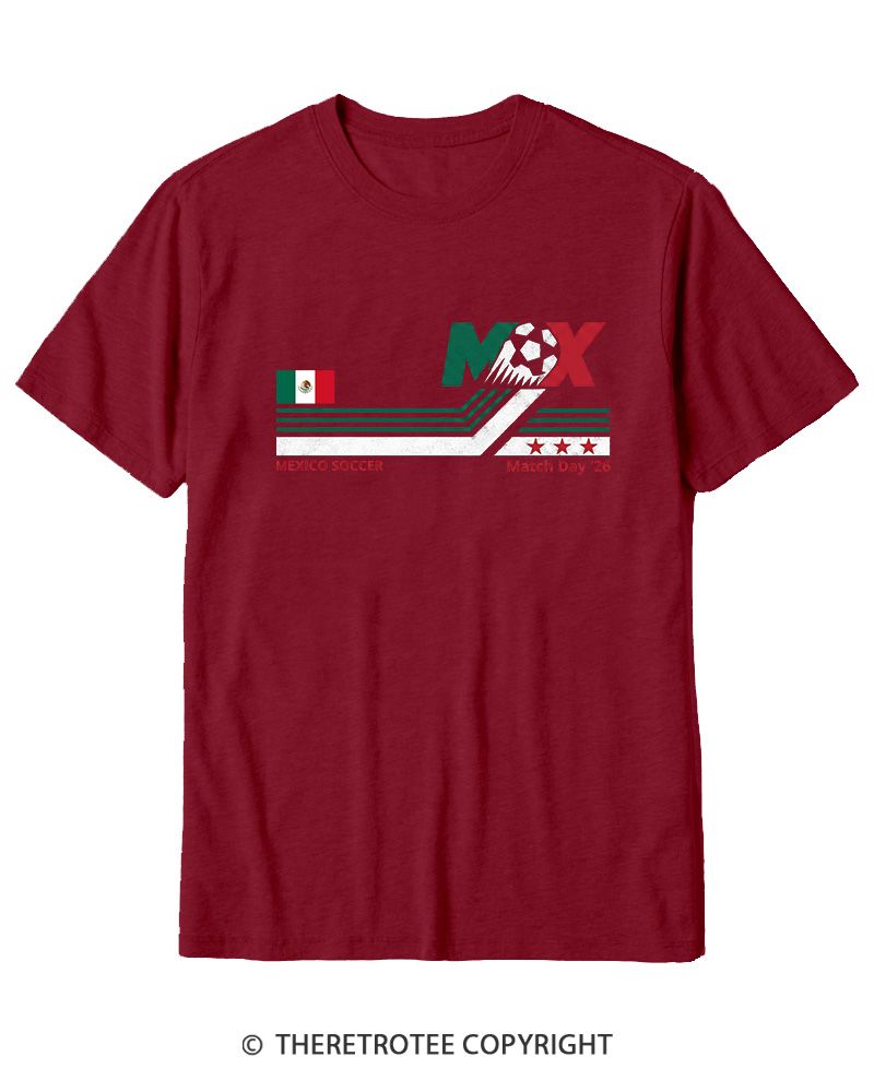 TheRetroTee Mexico Soccer World Vintage 1990s Cotton T-Shirt