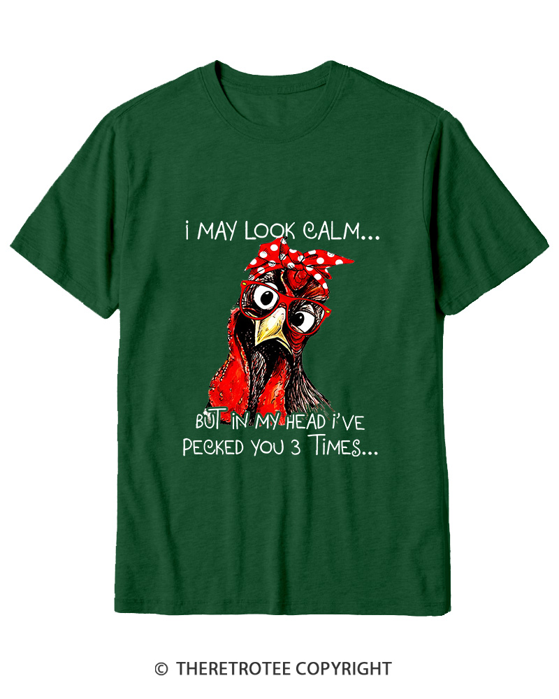 TheRetroTee Rooster Humor 1960s Cotton T-Shirt