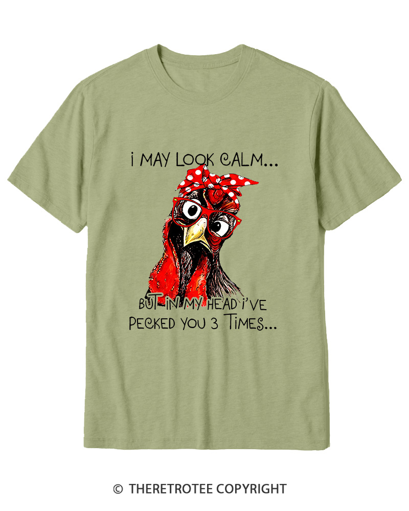 TheRetroTee Rooster Humor 1960s Cotton T-Shirt