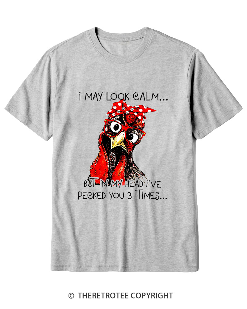TheRetroTee Rooster Humor 1960s Cotton T-Shirt