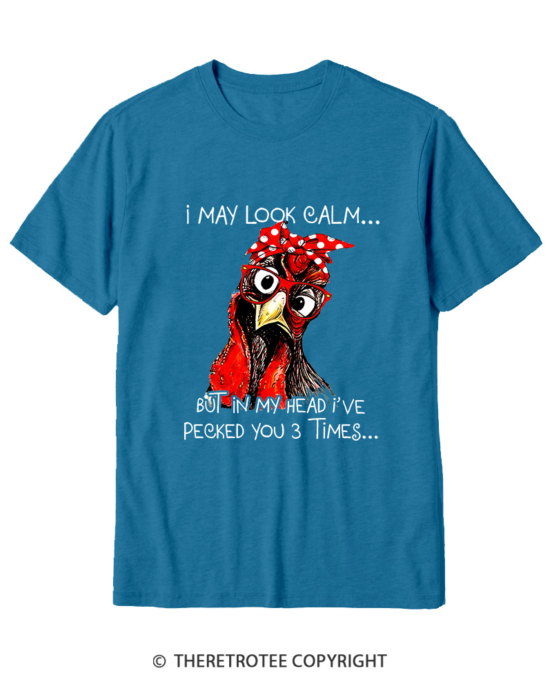 TheRetroTee Rooster Humor 1960s Cotton T-Shirt