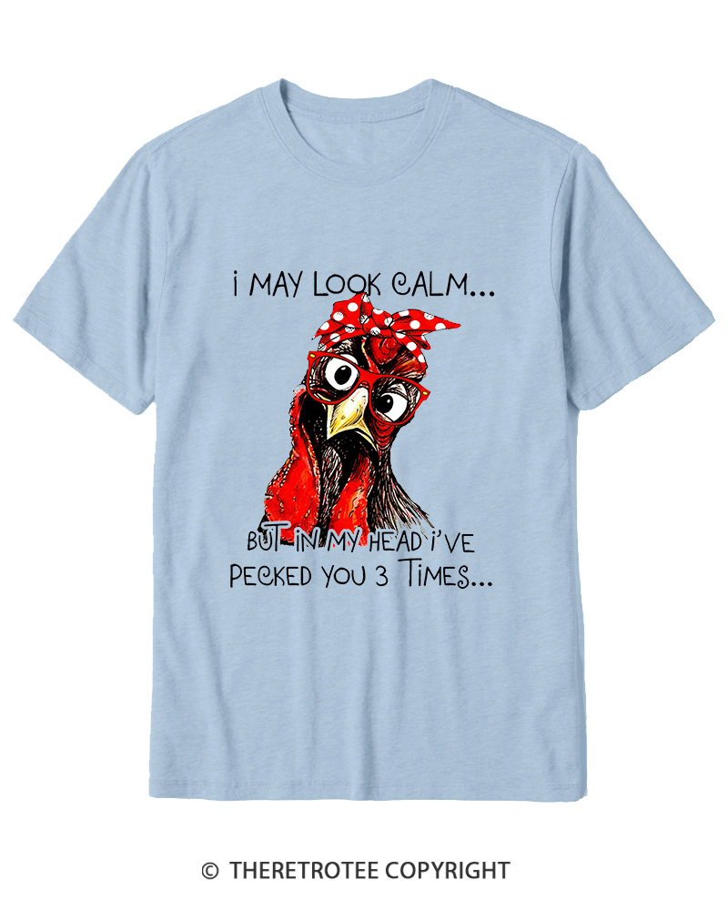 TheRetroTee Rooster Humor 1960s Cotton T-Shirt