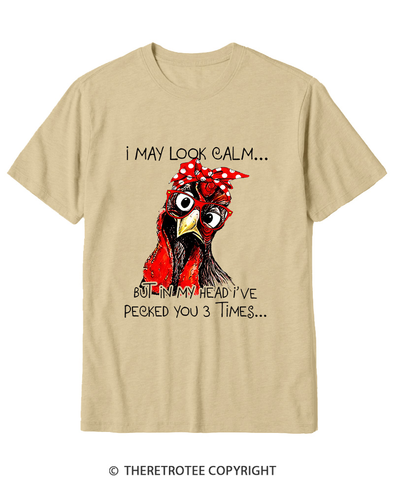 TheRetroTee Rooster Humor 1960s Cotton T-Shirt
