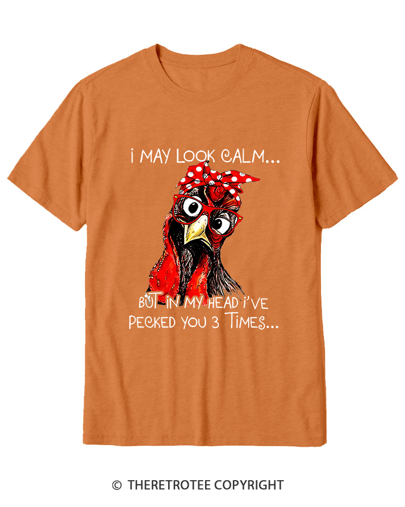 TheRetroTee Rooster Humor 1960s Cotton T-Shirt
