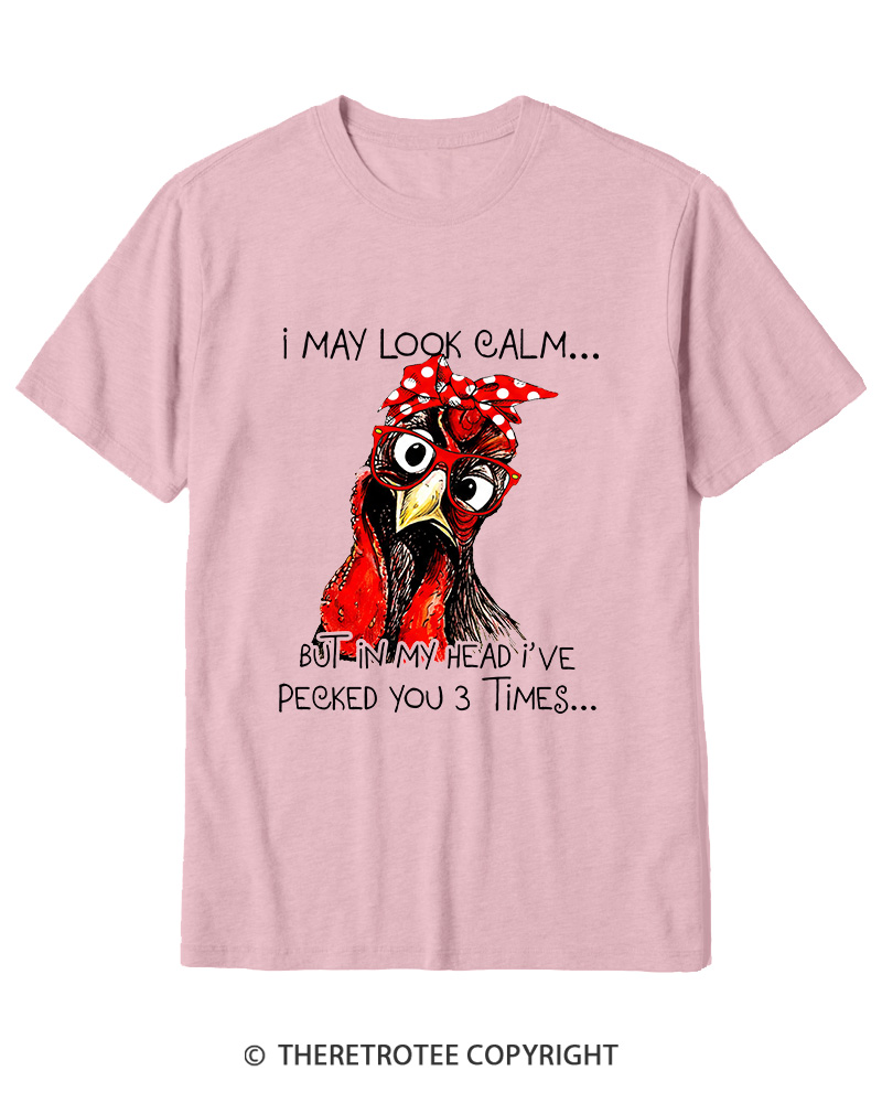 TheRetroTee Rooster Humor 1960s Cotton T-Shirt