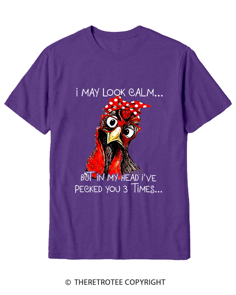 TheRetroTee Rooster Humor 1960s Cotton T-Shirt