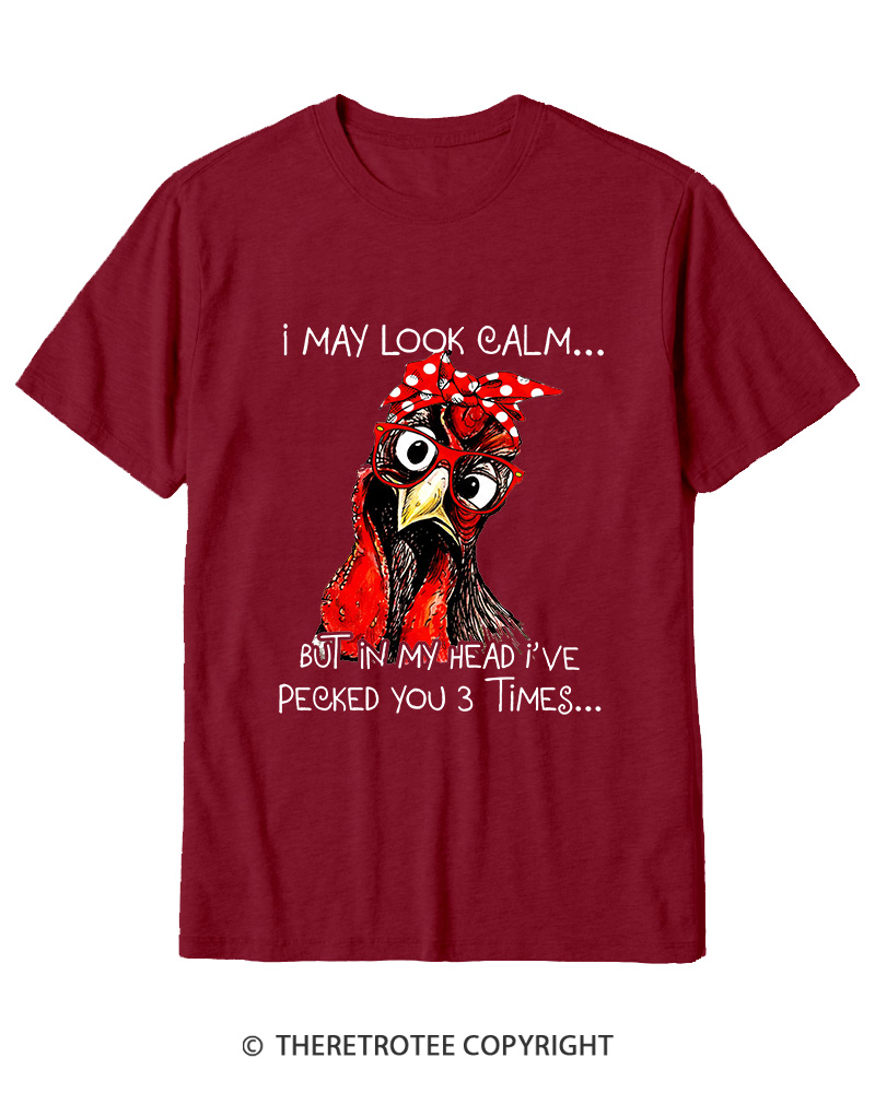 TheRetroTee Rooster Humor 1960s Cotton T-Shirt