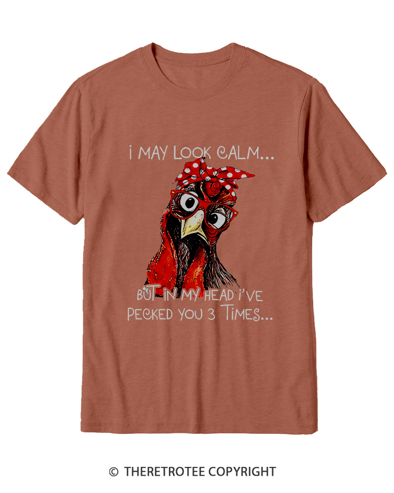 TheRetroTee Rooster Humor 1960s Cotton T-Shirt