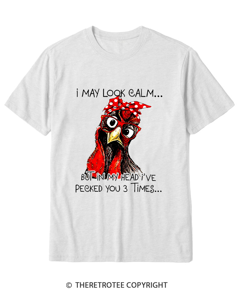 TheRetroTee Rooster Humor 1960s Cotton T-Shirt