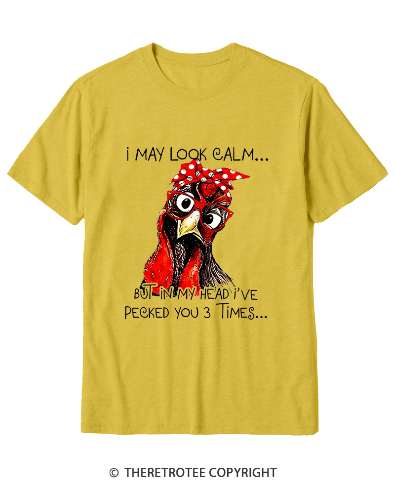 TheRetroTee Rooster Humor 1960s Cotton T-Shirt