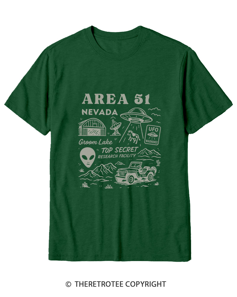 TheRetroTee Area 51 Nevada Cotton T-Shirt