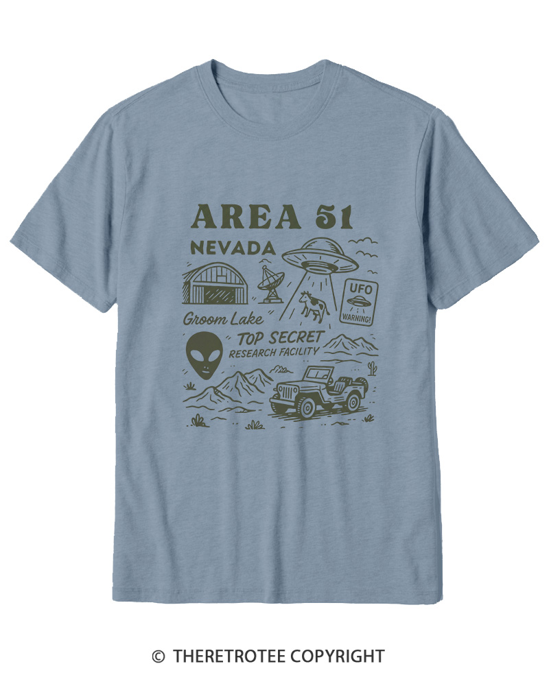 TheRetroTee Area 51 Nevada Cotton T-Shirt
