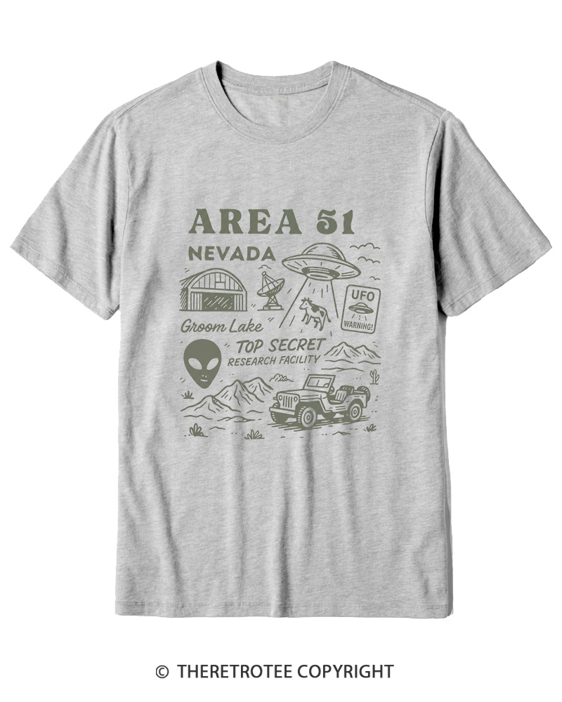 TheRetroTee Area 51 Nevada Cotton T-Shirt